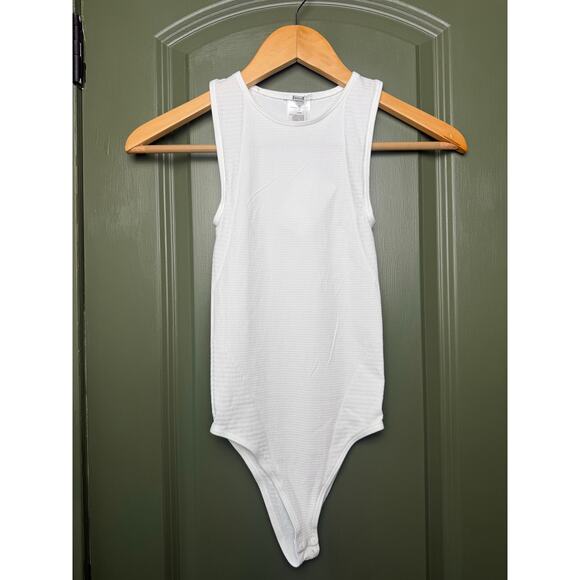 NWT Wolford Grid Net Bodysuit Sleeveless Crewneck Moisture-Wicking White XS - Picture 1 of 8